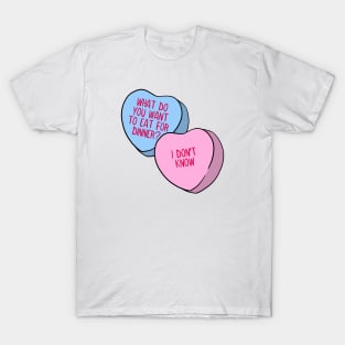 Funny Candy Heart Dinner T-Shirt